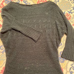 Sparkly Deep Forest Green Long Lightweight Knit Sweater